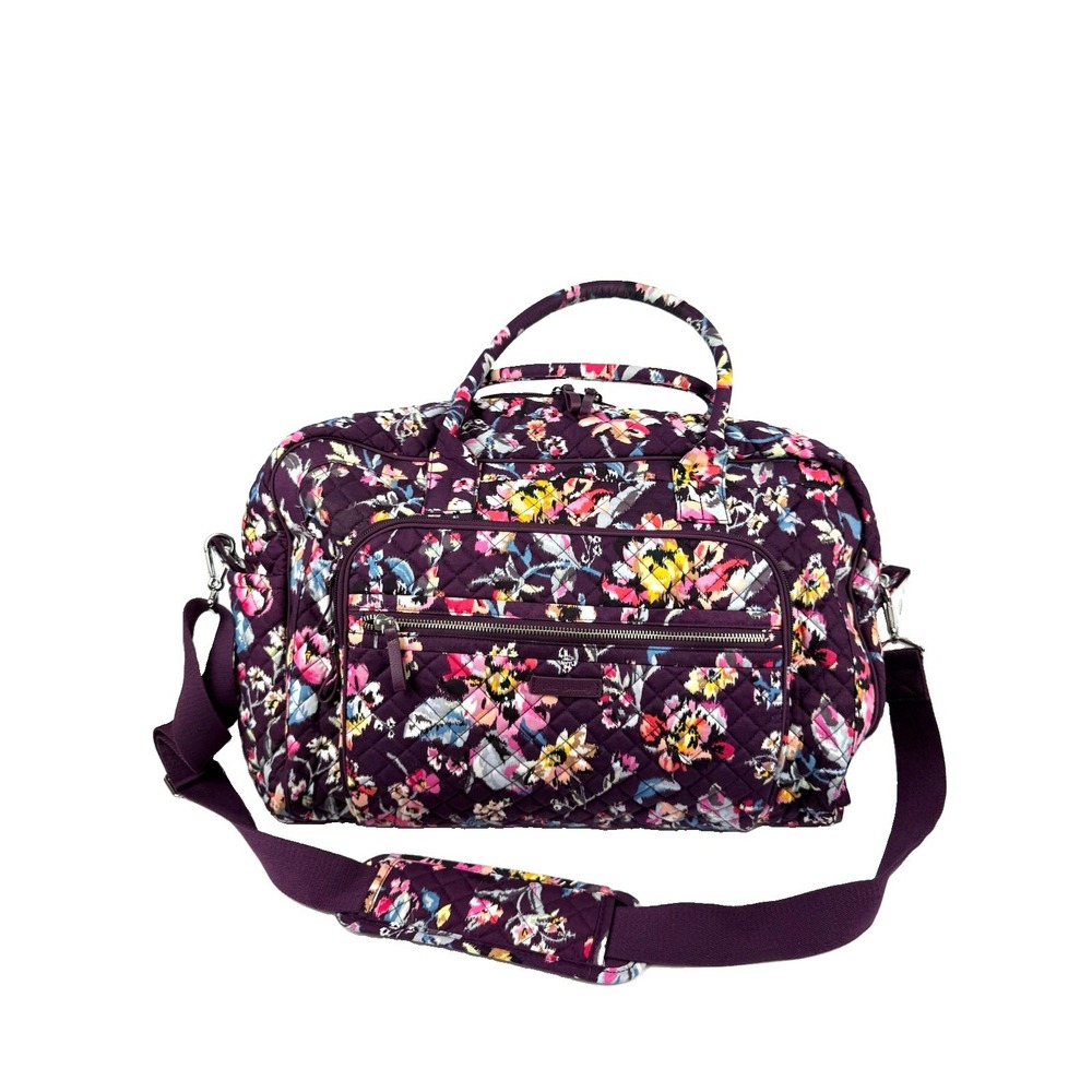 Vera Bradley Iconic Weekender Travel Bag Indiana Rose Retired Pattern Used Once